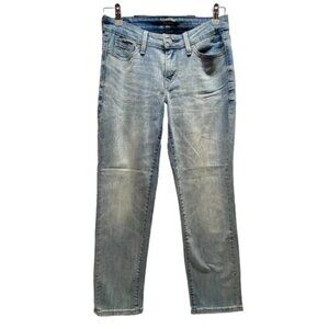 Levi's Strauss Jeans Women's 26 Light Blue Fade Levi Mid Rise Slim Cuff Denim GC
